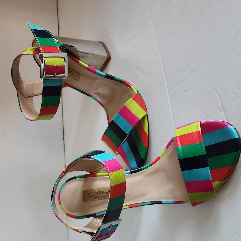 Dee Keller Laura Lauren Rainbow Sandal Heel, Sz 8 - Picture 3 of 7